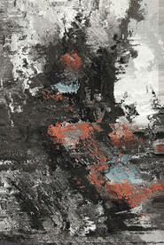 抽象几何色块划痕拼接油画玄关