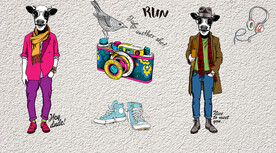 潮牌服装店背景墙