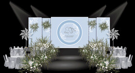 蓝色婚礼效果图