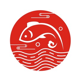 中国风手绘金鱼插画祥云元素