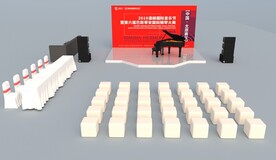 钢琴比赛舞台设计su模型