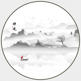 禅意山水画