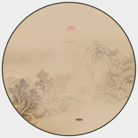 圆形山水画