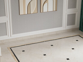 俯视客厅空场景 3D效果图