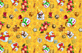 数码印花 圣诞花型 面料印花图