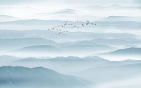 水墨群山背景墙