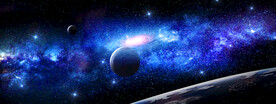  巨幅宽屏星空宇宙图