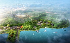 美丽乡村水上乐园鸟瞰图