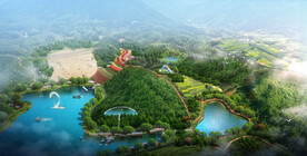 美丽乡村水乐园鸟瞰图