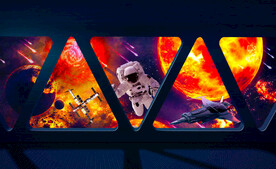 空间站宇航员背景墙