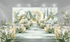 新中式婚礼舞台效果图