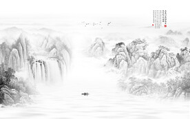 水墨山水画
