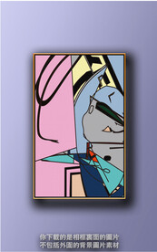 新中式色块抽象装饰画