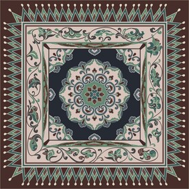 敦煌壁画桃形瓣莲花纹藻井图案