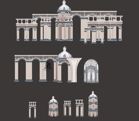 欧式拱门婚礼素材