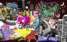 音乐餐厅酒吧背景墙图片