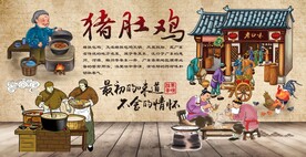 猪肚包鸡背景图