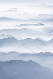 竖幅山水画 