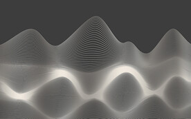 抽象意境线条山峰图