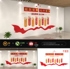 应急管理八个带头文化墙