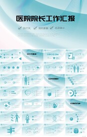 蓝色大气医院院长工作汇报PPT