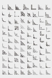 CDR矢量中式欧式对角花装饰花