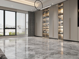 现代餐厅空场景