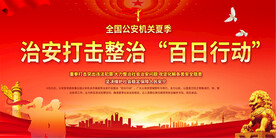 夏季治安打击整治百日行动展板
