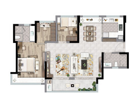 户型图 家配图 洋房图图片