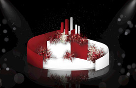 白红韩式婚礼迎宾区效果图