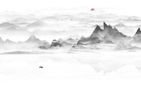 新中式山水墙画