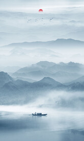 新中式山水装饰画