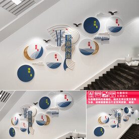 图书馆楼道文化墙