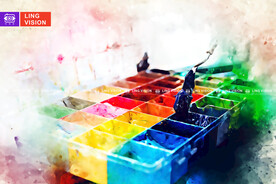 油画室彩色颜料