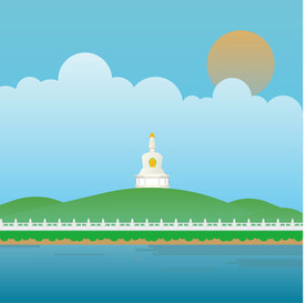 北京风景古建北京北海白塔