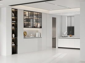 现代餐客厅场景3D空景