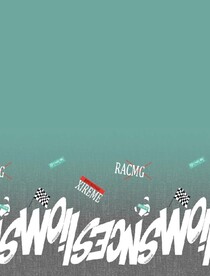 渐变字母牛仔纹