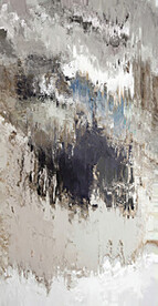 灰色抽象色块笔触拼接油画玄关