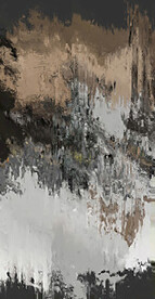 抽象色块笔触拼接油画玄关