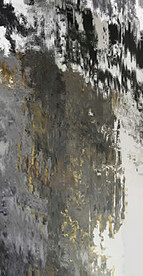 灰色抽象色块笔触拼接油画玄关