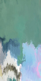 绿色抽象色块笔触拼接油画玄关