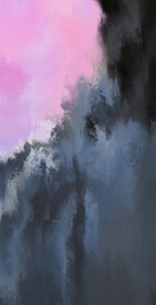 粉灰色抽象色块笔触拼接油画玄关