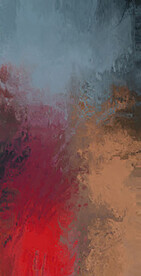 红色抽象色块拼接油画玄关