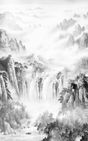 别墅大气现代意境山水画