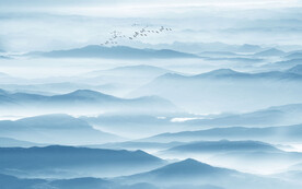 别墅 背景中式山水 tif分层