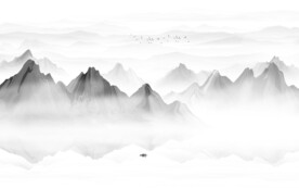 意境抽象山水画