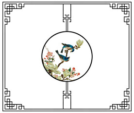 高清分层透明底屏风打印图