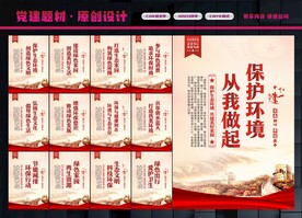 保护环境展板