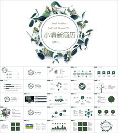 小清新个人简历PPT模板