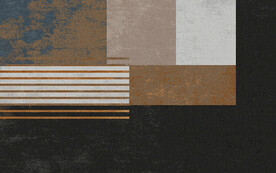 黑灰北欧简约现代几何客厅地毯